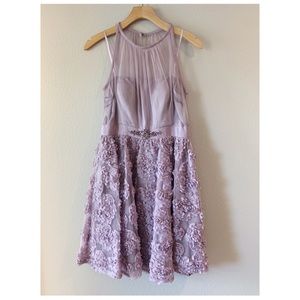 Adrianna Papell Embellished Petal Chiffon Dress